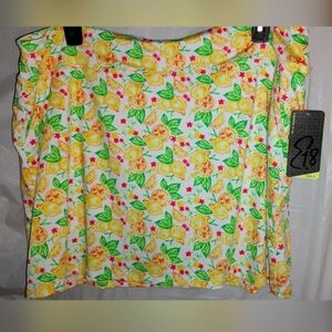 Emerald 18 Golf Skort With Pockets, Lemons And Flower Theme, NWT, XL, Sporty